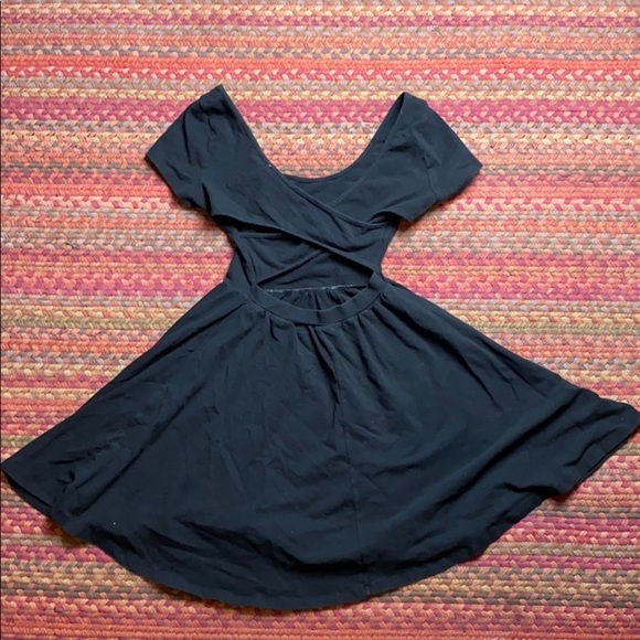 CRISS CROSS BACK SKATER DRESS - Picture 3 of 4